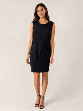 Bar III Draped Halter black Dress. Size S